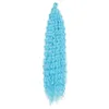 Synthetic Braiding Ariel Curl Hair Extensions Water Wave Twist Crochet Ombre Color 22 Inch Deep Wave Braid Hair