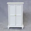 Tools Workshop 1 12 Dollhouse Miniature Furniture White Wooden Wardrobe Cabinet Realistic Model Creative Doll Accessories For Kids Gift 230617