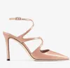 JC Jimmynessità Choo sandali di alta qualità Donne Summer Scarpe essenziali Black Nude Nude in pelle puntata Teli alti feste Wedding Wedding Lady Gladiator Sandalias