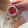 Horloges 3 stks Mannen Vrouwen Mode Quartz Horloge Armband Set Goud Zilver Luxe Kalender Pols Bling Strass Relogio Klok 230613