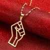 Pendant Necklaces Black Lives Matter Fist Symbol Chain Africa Hyperbole Jewelry Gift