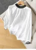 Bluzki damskie 2023 Elegancka wiosenna wysokiej jakości biała koszula O-Neck Bowtie Top C946