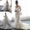 Steven Khalil 2018 Suknie ślubne Suknie ślubne syreny z dużym łukiem Kościół Kościół Kościół Kościół Kościół Ogród Gowns203n