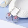 Dangle Earrings Exquisite Round Strawberry Crystal For Women Trend Jewelry Party Gift Brincos SAE119