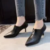 2023 High-Heeled Dress Shoes Women Luxury Crystal High Heels Pointed Toe Sandals Sexy Pumps Summer Thick Party Cozy Ladies Zapatos