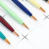 Stylos à bille en métal avec encre noire ensemble métallique multicolore décoration de fête de mariage fournitures scolaires de bureau