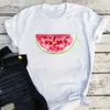 Women's T Shirts Watermelon Tee Beach Tops Women 2023 Summer Fruit Söta Sexiga tees Holiday Grafiska kläder Tecknad tshirts harajuku l