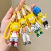 Designer keychains for woman cartoon figure key chain accessories Fashion animation figure car pendant key chain ring wholesale