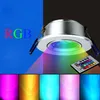 3W RGB dimmbar mit Fernbedienung, LED-Strahler, mehrfarbige Beleuchtung, 24-Tasten-Fernbedienung, Atmosphären-Downlight