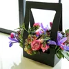 Gift Wrap Flower Bags Portable Foldable Bouquet Box With Handle Waterproof Paper Packing Bag Florist Carrier