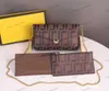 Moda Mini Borse a tracolla a conchiglia Luxury Classic Women Chain Skew Bag Hold Bag Card Bags Set di tre pezzi di famosa borsa di design con squisita confezione regalo