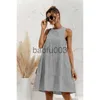 Casual Dresses Loose Summer Vest Cotton Dress Sleeveless Solid Color Mid-Längd Dress Stor Sewing Casual Swing 2023 Summer Women's J230619