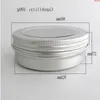 50 x 100g Aluminum Jar Container With Window 100ml Metal Display Tin for cream, sugar, storage, display, jewelry glitters usegood Wtwws