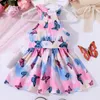 Девушка платья платья для девочек летнее темперамент рубашка рубашка бабочка принцесса розовая детская детская детская одежда