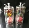 Glass Smoking Pipes Manufacture Hand-blown bongs Super large glass hookah with upper and lower flower coils