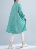 Casual Kleider Langarm Oversize Baumwolle Vintage Streifen Für Frauen Lose Frühling Herbst Midi Hemd Kleid Elegante Kleidung 2023