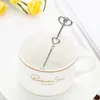 En Acier Inoxydable Double Coeur Cuillère Coffrets Cadeaux 2pcs / set Coeur En Métal Cuillères Ensemble Thé Café Boire Cuillère À Café Cadeaux De Mariage De Mariée Q216