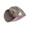 Berets Summer Japanese Tie Bucket Women Big Eave Fisherman UV Protect