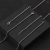 Chains 3mm Width Silver Color O Chain Collar Choker Homme Never Fade Waterproof Stainless Steel Necklaces For Women Men Jewelry