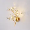 Wall Lamps Dropshiping Gold Lamp Crystal Ball LED Aplique Pared Nordic Art Living Room Bedroom Aisle Balcony Bed Beside