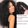 Nxy Hair Wigs 8 16inch Kinky Curly u Part Parrucca sintetica Bob corto per donna Colore naturale Uso quotidiano 230619