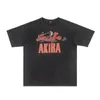 メンズTシャツハラジュクストリートウェア洗浄Tシャツ日本のアニメガールグラフィック半袖ビンテージティー230619