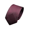 Marka męska jedwabna krawat luksusowy ciemnoczerwony Jacquard klasyczny tkany imprez