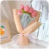 Decorative Flowers Tulip Simulation Hand Holding Fake Flower Bouquet Po Props Decoration Birthday Party Holiday Gift Bedroom