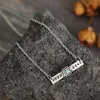 Anhänger Halsketten AZTEC STAMPED BAR HALSKETTE für Cowgirl Metall südwestlichen Türkis Schmuck Halsband mit Stein