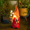 Decorações de jardim Solar Cartoon Resin Lamp Solar Garden Decoration Light Dwarf Statue Lanterna ao ar livre Prop Holiday para Festival Holiday Ornaments 230617