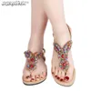 Sandals NEW Summer Retro String Bead Women Beach Sandals American Style Female Slipper Mulher T-Strap Flops Parent-Child Shoes Plus Size T230619