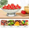 Dinnerware Sets Transparent Drain Fruit Bowl Tall Fruits Tray Bathroom Toiletries Storage Dry Plate Jewlery