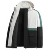 メンズジャケットジャケット男性ファッション春秋メンズコートフード付きウィンドブレーカーアウトウェアパッチワーク学生青年衣料品少年U246