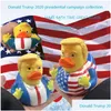 Parti Dekorasyonu PVC bayrağı Trump Duck Favor Banyo Yüzen Su Oyuncak Toys Hediye Bırakma Evi Bahçe Festival Malzemeleri Etkinlik Dhzbb