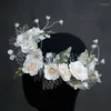 Headpieces Dream Forest Green Leaf Fairy Flower Garland Headdress Bridal Wedding Hair Accessories.