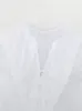 Bluzki damskie Maxdutti francuski wiejski w stylu bluzka bawełniana bawełna swoboda koszula damskie haft haftowane świąteczne marszczenia białe top
