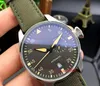 U1 TOP AAA Luksusowy projektant Zegarek Mężczyźni Automatyczne mechaniczne duże klasyczne zegarki pilotażowe Portugieser 46 mm Le Prince Sapphire Green Skórzane zegarek Montre de Luxe