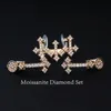 Partihandel monterande mikrobelagd diamantkantlös solglasögon Moissanite Diamond Set Accessories Eyewear Accessories Metal Glasögon Skruv Luxury Big Diamond Set