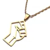 Pendant Necklaces Black Lives Matter Fist Symbol Chain Africa Hyperbole Jewelry Gift