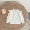 Pullover Baby Girls Fashion Breathable Cardigan Sweater Perfect for Sun Protection AirConditioning Beautiful Knitting ruched Coat 03Y 230619