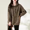 Women's Hoodies Leopard Print Hooded Hoodie Pullover Fashion Ladies Spring Autumn Coat Loose Casual Women's Jacket Female Overcoat Tops