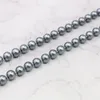 Chains 10mm Silver Color South Sea Shell Pearl Necklace Jewelry For Women Rope Chain Hand Made Natural Beads 36inch Choker Girl