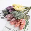 Fleurs décoratives 6 pc vraie touche en plastique lavande artificielle mariage Bouquet faux décor à la maison faveurs qualité bureau plantes