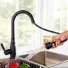 Kitchen Faucets Antique Faucet And Cold Water Wash Basin Stretching Sink Black Ancient Copper Pull