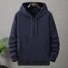 Erkekler Hoodies Erkek Kış artı Beden Sıradan Erkekler Kapşonlu Sweater 12xl 10xl 9xl Moda gevşek kaşmir süper yumuşak rahat