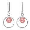 Dangle Earrings Exquisite Round Strawberry Crystal For Women Trend Jewelry Party Gift Brincos SAE119