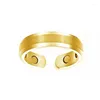 Кластерные кольца Shouman 2023 Магнитное кольцо для похудения фитнес и здоровье открытие нержавеющей стали для мужчин