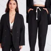 Mode femmes noires costumes Blazer et pantalon pour le travail tailleur-pantalon pour les affaires de fête de mariage sur mesure