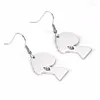 Dangle Earrings Stainless Steel African Women Black Hair Shape Drop Ethnic Female Head Pattern Jewellery