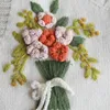 Damenstrick Frühling Herbst Frauen Allgleiches Japan Stil Mori Kei Lose Vintage Blume Häkeln Bequeme Wollweste Strickjacken
